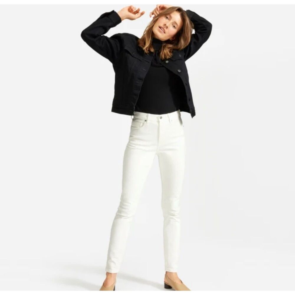 NWT Everlane The High-Rise Skinny Jean in Bone White 28